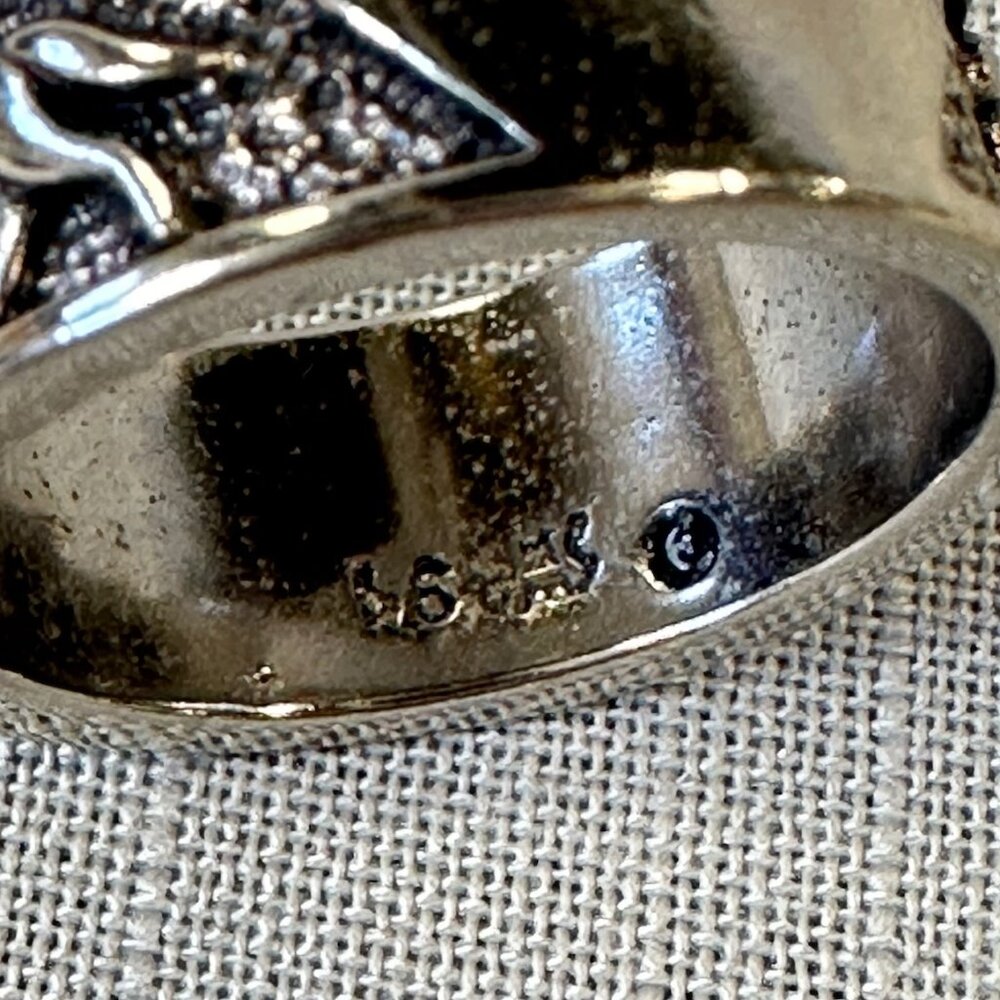 Sterling Silver Horse Accent Ring with Red and Turquoise Inlay - Picture 6 of 10